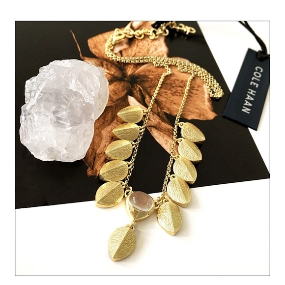 Cole Haan Sandy Quartz & Leat Charm Necklace - Picture 2 of 3